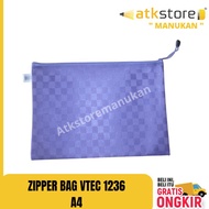 Zipper Bag V-Tec 1236 (A5 A4 A6 B4 B5) / makeup Pouch / pencil case / multipurpose container