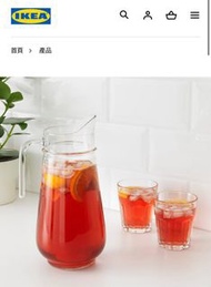 ⭐️全新讓⭐️IKEA TILLBRINGARE 玻璃瓶, 水壺 1.7 公升