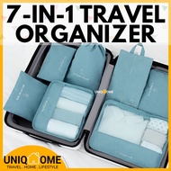 Uniqhome ECO Friendly 7-in-1 Fabric Travel Luggage Organizer Travel Bag Travel Organiser