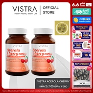 ( Pack 2 ) 100 เม็ด VISTRA Acerola Cherry 1000 mg &amp; Citrus Bioflavonoids Plus (100 Caps) วิสทร้า อะเซโรลาเชอรี่ 1000 มก. &amp; ซิตรัส ไบโอฟลาโวนอยด์ พลัส  [ 100 เม็ด x 2 ขวด = 200 เม็ด ]