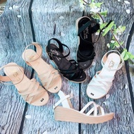 5p wedge high heels with cross straps - X009