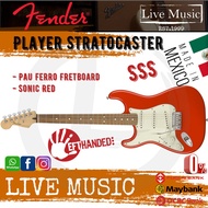 Fender Player Stratocaster Left-Handed Electric Guitar, Pau Ferro Fretboard - Sonic Red