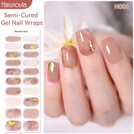 20Tips Semi Cured Gel Nail Wraps Long Lasting Manicure UV LED Lamp Need Fashion Full Cover Nail Gel 