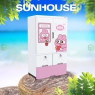 Tủ nhựa trẻ em 2 cánh Happy Kids SUNHOUSE KS-CA1177G3
