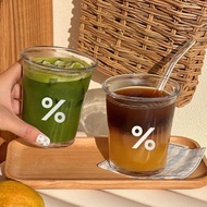 ♞,♘Light Luxury And High-looking Ins Glass Cup Coffee American Cup Percent Drink Water Cup Milk Cup 
