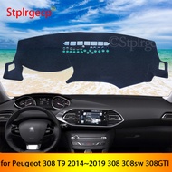 for Peugeot 308 T9 2014~2019 308 308sw 308GTI Anti-Slip Mat Dashboard Cover Pad Sunshade Dashmat Car