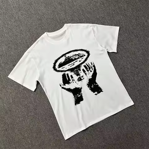 Streetwear Rules The World Graphic Oversized T Shirt Shorts Men Bold Typology Short Sleeve Crew Neck