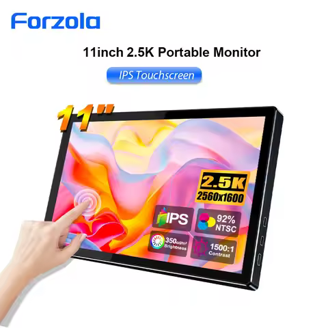 FORZOLA 11 Inch 2.5K Portable Touch Monitor 2560*1600 16:10 HDMI USB C Travel Laptop Second Screen F