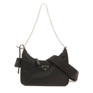 PRADA 尼龍Re-Edition 2005銀扣鏈帶肩背袋