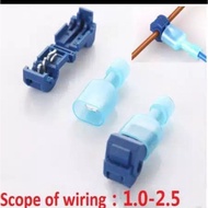 T-connector jumper cable biru 1-2.5 mm wire connector split branch cab