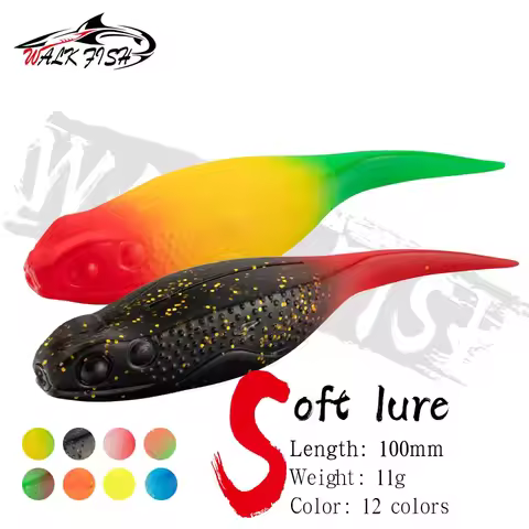 WALK FISH 3PCS 10cm 11g Frog Fishing Lure Soft Silicone Bait Silicone Bait Sinking or Floating Crank
