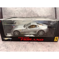 1 18 Hot Wheels Ferrari ELITE Ferrari 599GTB Silver Version Alloy Car Model Fine Version Old Cars Ma