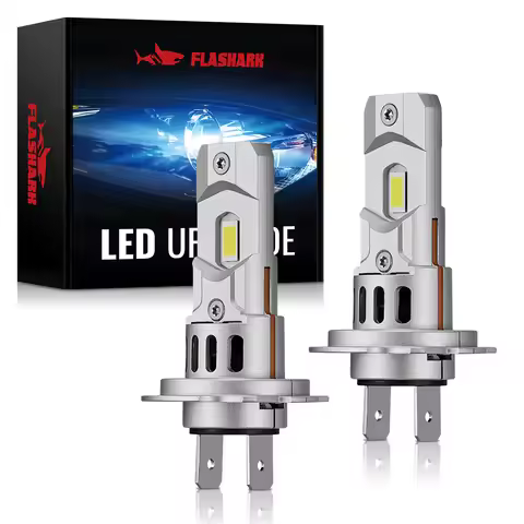 2pcs H7 80W LED Headlight Bulbs 6500K Super Bright 24000LM IP67 1:1 Mini Size Design Plug&Play Car h