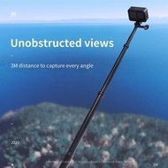 實體店鋪TELESIN 3m Long Selfie Stick for for GoPro Hero MAX 12 11 10 9 8 7 6 5,Insta360 X2 X3 X4 GO2 GO3 ONE RS R ACE PRO, Mobile phone, DJI OSMO Action 2 3 4 (Camera) &amp; OSMO Pocket 2 3, Carbon Fiber Lightweight Selfie Pole Monopod 3.0米 碳纖維超輕延長杆手機微單相機麥克風自拍杆支架