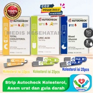 stick Autocheck/ Isi ulang Autocheck test kolesterol, asam urat, Gulah darah/ strip Autocheck multifungsi/ test kolesterol Autocheck