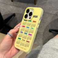 2026 New Year Calendar Phone Case for iPhone 17 16 15 14 13 12 11 Pro ProMax Plus Air Impact Resista
