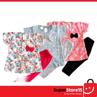 NEW Borong PlaySet Clothing Baby Girl Casual Wear Top Pant [RANDOM DESIGN] Summer Clothing Baju Kanak Budak Perempuan