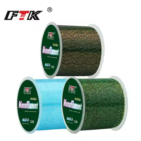 FTK 120m Super Strong Invisible Carp Fishing Line 0.20mm-0.50mm 4.13LB-34.32LB Speckle Line Sinking 