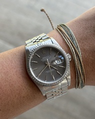 Unpolished Rolex 16220 Datejust Grey Tapestry Dial Ghost Dial 灰 1601 1603 16014