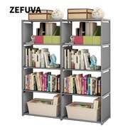 ZEFUVA 5-Tier Book Shelf, Vertical Freestanding 8 Cube Storage, Book Organize Space-Saving Modern Mu
