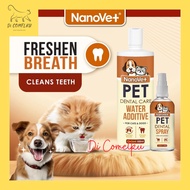 Nanovet® Pet Dental Mouth Spray 60ml / Water Additive 500ml for Cat and Dog Nano Vet
