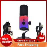 RGB USB/XLR Dynamic Microphone for Podcasting Recording Gaming Live Streaming XLR/USB Microphone wit