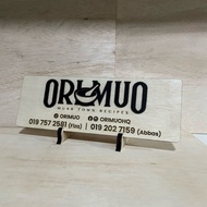 3D SIGNAGE 8mm plywood: Wood Plate/Signboard- Laser Cutting + Engrave  -Papan Tanda Kayu 3D Font Tul