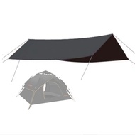 Lightweight Flysheet 4. 4x6 PU5000 WITHOUT POLE flysheet black Camping Tent Trap WaterProof, Sunshield Canopy Blackdog