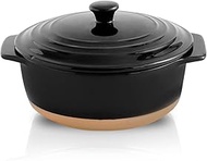 HVH Ceramic Casserole Dish with Lid Oven Safe, 2 Quart Round Casserole Dish Set, Deep Baking Dishes