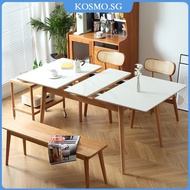 Extendable Dining Table Sintered Stone Dining Table Set Long Table Marble Table Foldable Dining Table