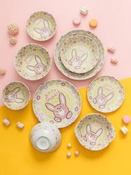 Metis 有古窯日本碗卡通兒童碗親子餐具日式陶瓷碗盤子缽碗