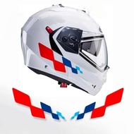 1 Pair Creative Geometric Design Motorcycle Helmet Sticker Waterproof For Arai Shoei AGV HJC Shark L