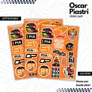 F1 Sticker Pack Piastri Vinyl Fanmade Sticker