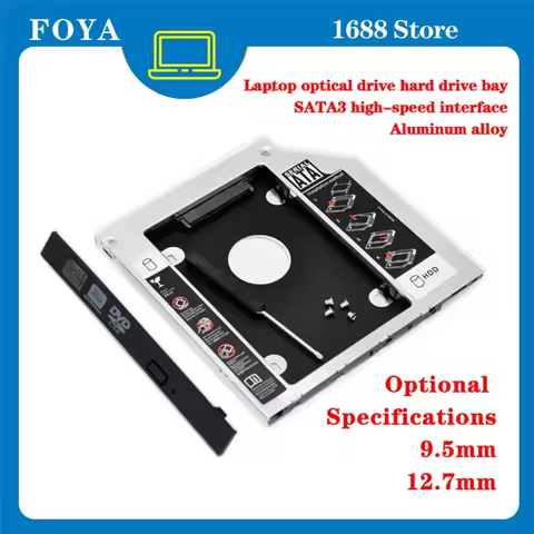 9.5mm SATA 2nd Hard Drive HDD SSD Optical bay Caddy Frame For SONY Fit15 SR45H SVF14316SCW SVE14A1S 