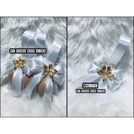 New design-( White ) Bunga telur gantung ribbon metal flower murah simple cantik 25pcs/1set 50pcs/1s