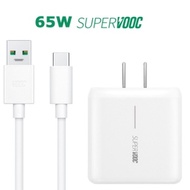 65W PD Super Fast Charger Super VOOC Type C Adapter Charger High Speed r17 micro Data Cable