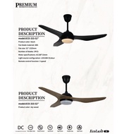 ECOLUXE 333 52" 3BLADE 18W LED 3COLOUR CEILLING FAN