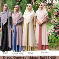 New Gamis Terlaris Rose Dress Ori Aden Hijab /Sarimbit Terbaru