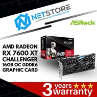 ASROCK AMD RADEON RX 7600 XT CHALLENGER 16GB OC GDDR6 GRAPHIC CARD - 90-GA4YZZ-00UANF