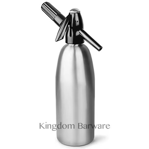 Soda Water Siphon Ultimate Aluminum Soda Maker 1 Liter - Make Soda Infusions - Uses Standard C