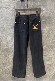 正品⭐️LV 黑色洗水牛仔褲