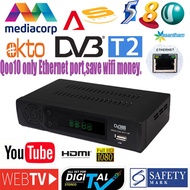 Qoo10 Only Ethernet Port New DVB-T2 Mediacorp Digital Tv Box YouTuBe Wifi WebTv DVB T2