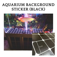 AQUARIUM BACKGROUND STICKER - Block Shape - (BLACK) - Aquarium Background / Fish Tank Sticker / Aqua