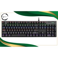 Full Size Mechanical Gaming Keyboard 104 keys Mechanical - blue axis luminous BLACK