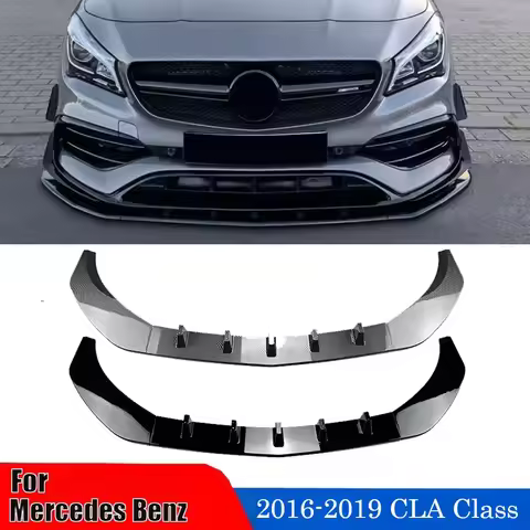 Front Bumper 2016 To 2019 For Mercedes Benz CLA Class CLA200 CLA220 CLA250 CLA45 AMG Lip Splitter Sp