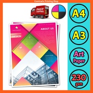 [INSTANT] Art Paper A4 / A3 Printing Art Card (160gsm, 230gsm) Printing Service Artpaper Artcard Cer