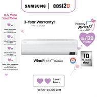 Samsung 2.0HP WindFree Deluxe Inverter Air Conditioner AR1-8BYFAMWK AI Auto Cooling Air Cond Daikin Murah 冷氣機