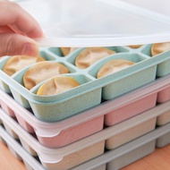 Quick Frozen Dumpling Box Kitchen Refrigerator Food Compartment Fresh-keeping Box with Lid Stackable Dumpling Box Microwave Thawing Box