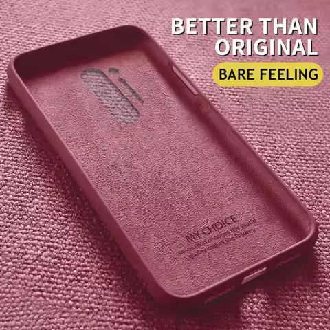 Luxury Bumper Cover For Oneplus 8T 8 Nord Z 7 8 Pro 7T Original Liquid Silicone Phone Cases For Onep