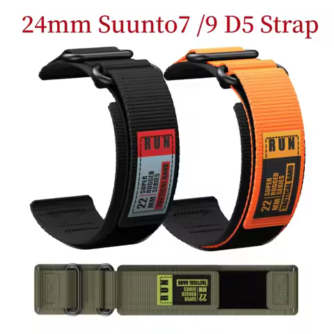 24mm Suunto Loop Nylon Watch Strap For Suunto7/9 Wristband Bracelet Suunto 9 Sport Watch Band Baro D